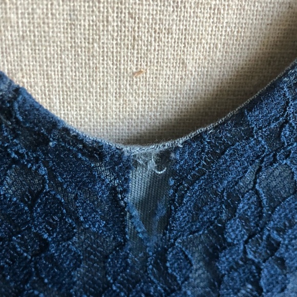 Free People Long-Sleeved Lace Dress. Fully-lined with back zipper-and v-back. - Picture 9 of 12